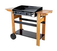 Plancha à gaz ascain sur chariot en bois