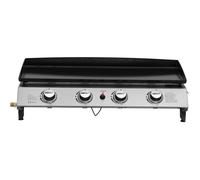 Plancha à gaz avec 4 brûleurs en métal ""Jolly"" - 10 Kw - Gris