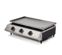 Plancha à gaz Cadix 3 feux - COOKING BOX - Plaque inox 62 x 37,5 cm - Tiroir graisse - Jusqu'à 8 convives - 9,45 kW