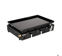 Neka Plancha à gaz – 3 feux – Acier émaillé – Allumage électronique – Noir et gris