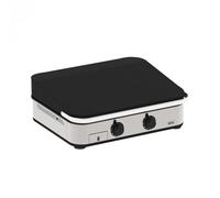 Plancha à gaz ENOSIGN 65 Inox et Noir avec capot