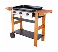 Somagic Barbecues Plancha à gaz San Sebastian 3 brûleurs 8 kW 61 x 38,5 cm
