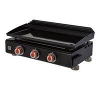 Plancha gaz Silvia IIG 3 feux - BRASERO BY FAVEX - Plaque fonte 6 mm Fabriquée en France - 67 x 34 cm - 7,5 kW - Jusqu'à 10 convives