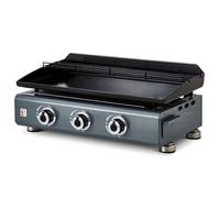 Plancha à gaz Silvia II G 3 Feux Gris métallisé - BRASERO - Plaque acier émaillée - 67 x 34 cm - 7,5 kW