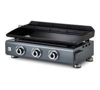 Brasero Plancha à gaz Silvia II G 3 Feux Gris métallisé – Plaque acier émaillée 67 x 34 cm 7,5 kW