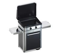 Plancha gaz ENO Combo Enosign 65 Inox et Noir sur chariot, 56x40 cm