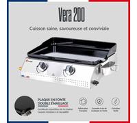 Plancha à gaz VERA 200 2 brûleurs 5,3kW