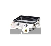Plancha à gaz Vera 200 avec cuve en inox - + Dégraissant plancha