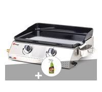 Plancha à gaz Vera 200 avec cuve en inox - Somagic + Dégraissant plancha
