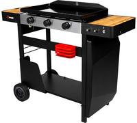 Somagic Barbecues Plancha gaz SOLIA 350 sur chariot 3 brûleurs 6,45 kW plaque fonte émaillée