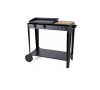 Somagic Barbecues Plancha au gaz Hendaye 250 2 brûleurs sur chariot avec planche à découper