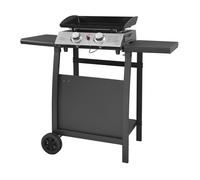 Plancha au gaz MALA - 2 brûleurs 5kW + chariot