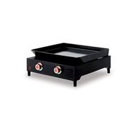 FAVEX - Plancha Saverio Acier 2 Feux Brasero - Fabrication Française - Plaque en Fonte - Surface de cuisson 60 x 52 cm - Tiroir graisse - 4,6 kW