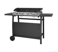 Plancha au gaz valencia - 4 brûleurs 10kw + chariot