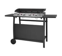 Plancha au gaz VALENCIA - 4 brûleurs 10kW + chariot