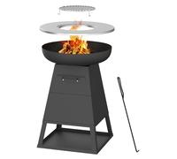 Plancha barbecue brasero kit de feu - Bois - Pour jardin et terrasse