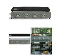 Plancha Barbecue gaz 4 bruleurs en acier émaillée Allumage automatique