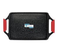 Briebe Black Titanium Plaque à griller à induction revêtement antiadhésif titane fonte d'aluminium 43x25cm -Free Noir