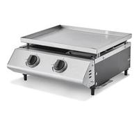 Plancha Cadix 2 feux COOKING BOX 45.5 x 36 cm en inox - Tiroir graisse - Jusqu'à 6 convives 6.3 kW Gris G