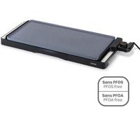 Plancha Céramique LIVOO DOC320, 2200W, Plaque Amovible Fonte d'Aluminium, Thermostat Ajustable, 50 x 25 cm