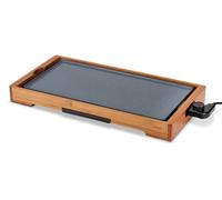 Plancha de 2200 W, en bambou, avec revêtement en céramique, dimensions 50x24,5 cm, sans PFOA/PFOS