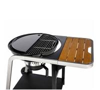 Plancha demi-lune en fonte émaillée pour barbecue Kettle