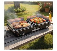 Plancha électrique 2000w 25 x 29 cm - Little Balance - 3066 - dual 2000