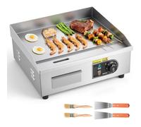 Plancha Électrique 2800 W 45X30 Cm, Plaque À Snacker Avec Température Réglable De 50 À 300 °C, Pour Barbecue Restaurant Snack-Bar,