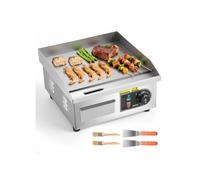 Plancha Électrique 35,5x30 cm, Plaque à Snacker Électrique 2000 W, pour Barbecue Restaurant Snack-bar, Plaque de Cuisson Lisse
