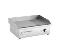 Expondo Royal Catering Plaque de cuisson électrique - 548 x 350 mm - Ribber + Flat - 3 000 W
