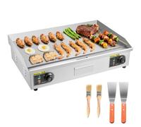 Plancha Électrique Commerciale-VEVOR-725x400 mm-4400 W Gril de Table-Thermostat Réglable 50-300 °C