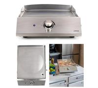 Plancha INOX grill électrique Professionnelle 2800W Grande surface de cuisson antiadhésive thermostat ajustable