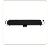 LITTLE BALANCE 8239 Happy Plancha 90, Plancha électrique 8-10 personnes, Plaque XXL anti-adhésive, Tout aliment, 2000W, Noir/I