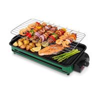 Plancha électrique Multifonction avec Thermostat Réglable, Lèchefrite, Plaque antiadhésive et Grille BBQ Métallique - 46*22cm