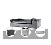 Plancha électrique Premium 60 inox avec chariot, housse et couvercle