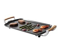 Plancha Électrique Pro - Plaque Teppanyaki 35X56 Cm - Revêtement Céramique Sans Pfas - Thermostat Réglable-Écoulement Des[AA469]