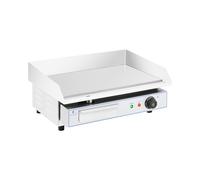 Royal Catering Plancha Électrique 1 Feu 55 x 35 cm, 3 000 W, 550 x 350 mm, Lisse Professionnelle En Inox Pour Restaurant De Table Commerciale pour barbecue, snack-bar, Extérieur