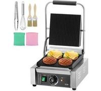 Plancha Electrique Vevor 1800W Acier Gris 23x22.5cm gris