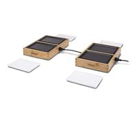 Plancha En Aluminium Et Céramique Pour 4 Personnes 840w Noir Bois