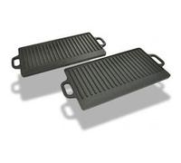 vidaXL Plancha en fonte réversible 2 pcs 38x23 cm