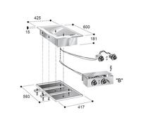 Plancha Encastrable Electrique Plaque Lisse 7,8 kW