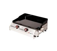 Somagic Barbecues Plancha au gaz SO PREMIUM 2 brûleurs 7 kW Gris clair G