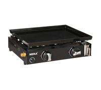 Plancha Gaz 2 Feux - NEKA - Acier émaillé - Allumage électronique - Surface de cuisson 44x36 cm