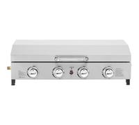 Plancha Gaz 4 Bruleurs Avec Couvercle "Fasto" - 10 Kw - Gris