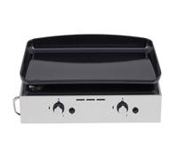 Plancha Initial 50 Gaz 2 brûleurs 5000 W Noir et Inox