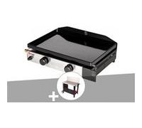 Somagic Barbecues Plancha gaz Solia 200 2 brûleurs avec chariot métal Salvia