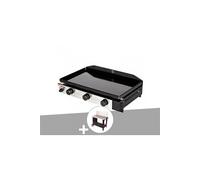 Plancha gaz à poser 3 brûleurs Solia 300 - + Chariot plancha en métal Salvia