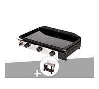 Plancha gaz à poser 3 brûleurs Solia 300 - Somagic + Chariot plancha en métal Salvia