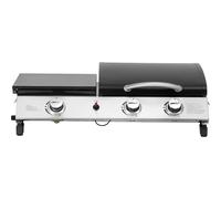 Plancha gaz avec couvercle Rasio - 7.5 KW - 3 brûleurs - Noir