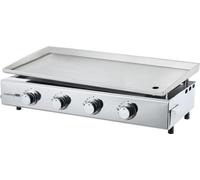 Plancha Gaz BRASILIA, 4 Feux, 10kW, 84x41x24,5 cm, Tout Inox, Surface Cuisson 84x34 cm